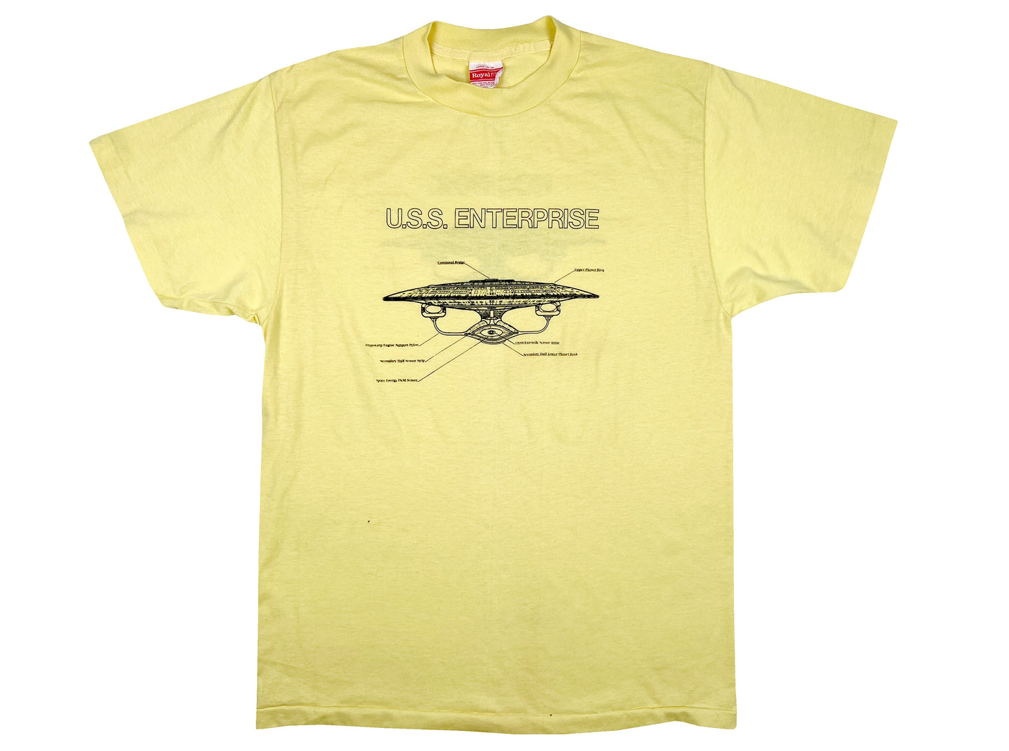 Vintage Star Trek USS Enterprise Yellow T-Shirt