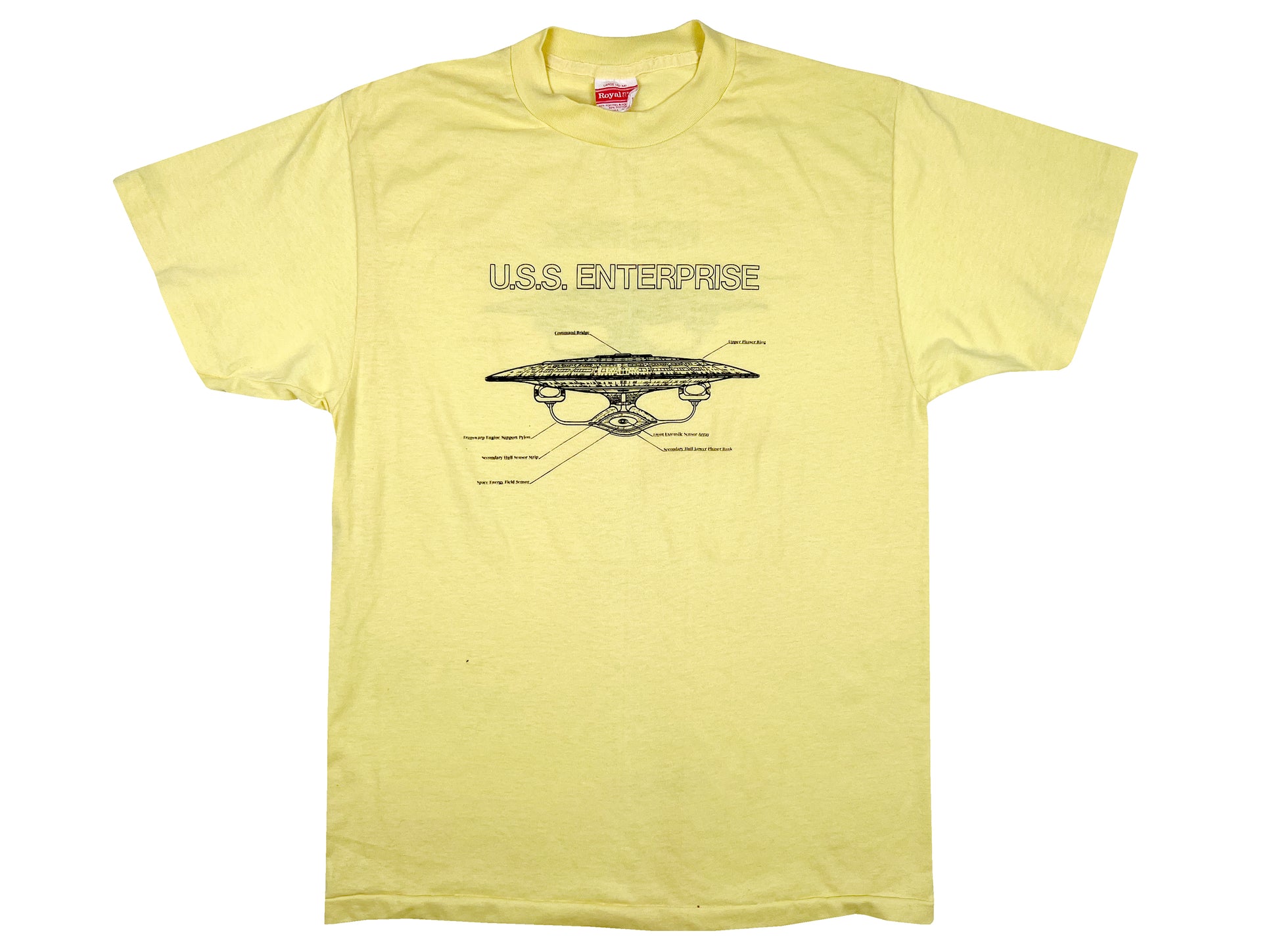 Vintage Star Trek USS Enterprise Yellow T-Shirt