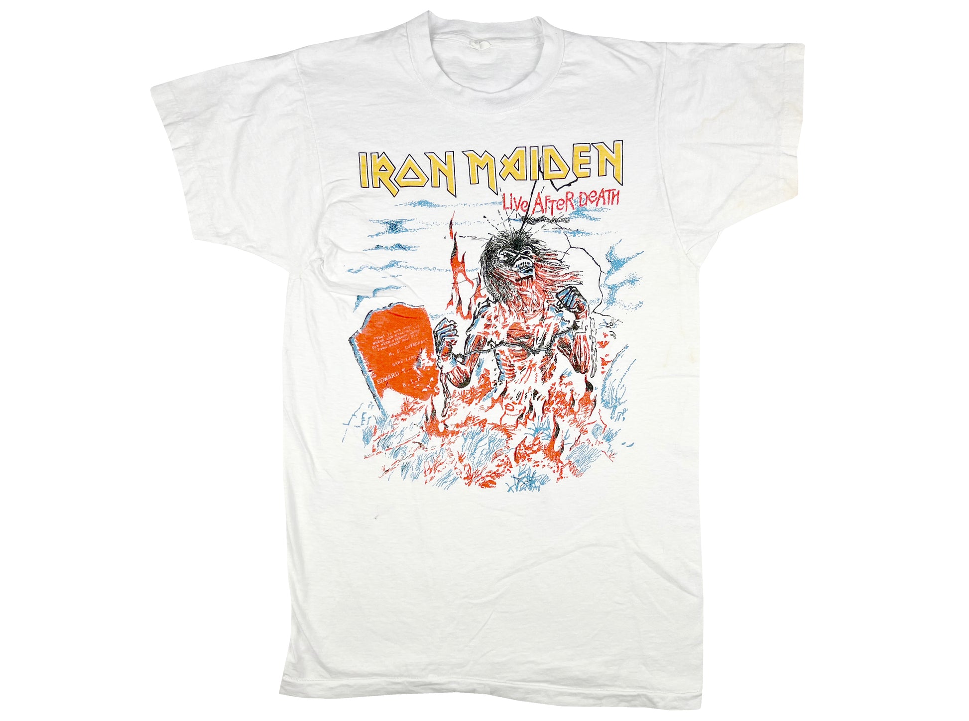Vintage Iron Maiden 'Live After Death' Parking Lot T-Shirt