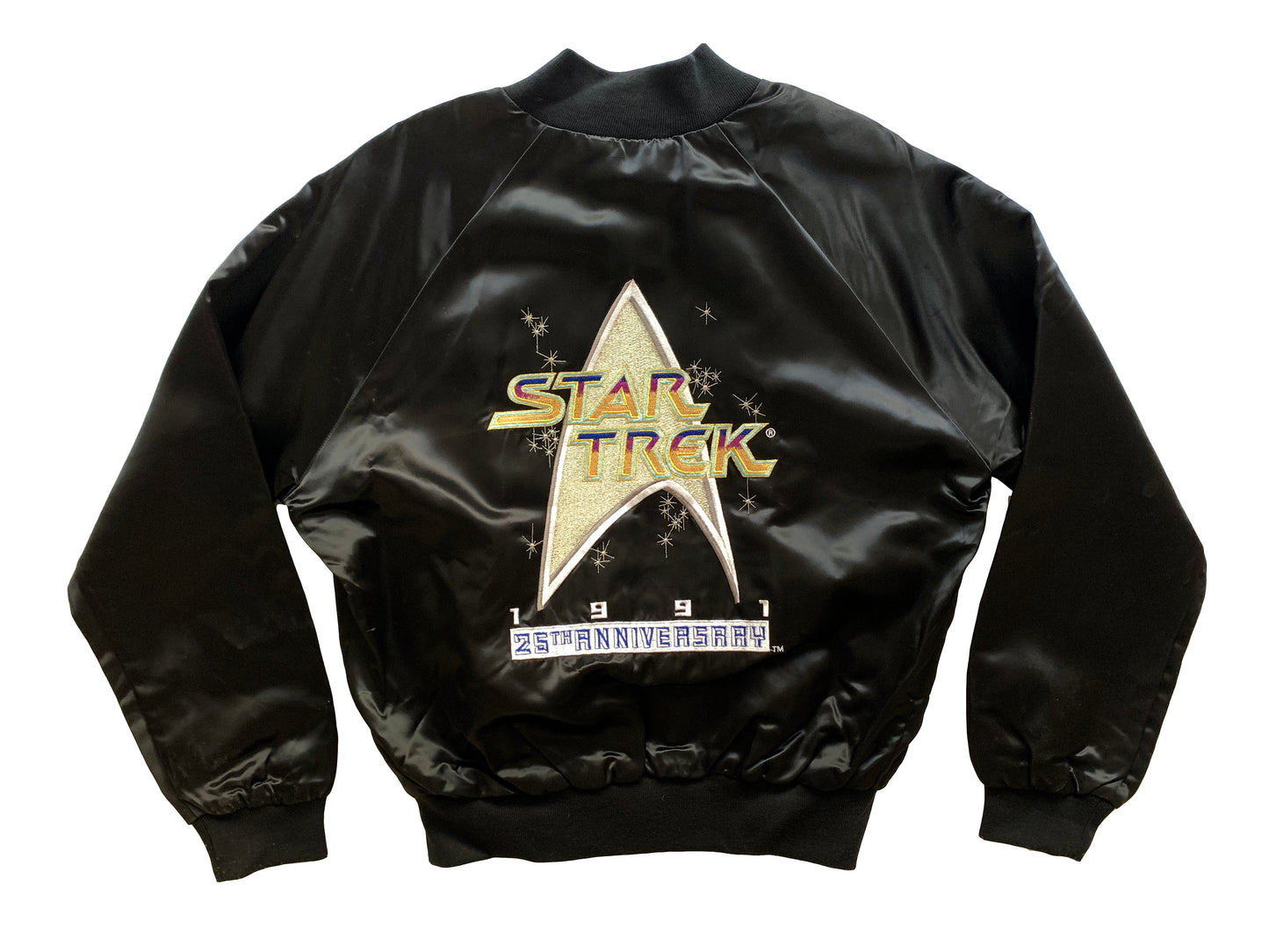Vintage Star Trek 25th Anniversary Black Satin Jacket