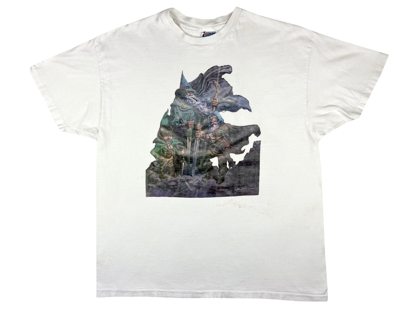 Vintage Lord of The Ring Painting White T-Shirt