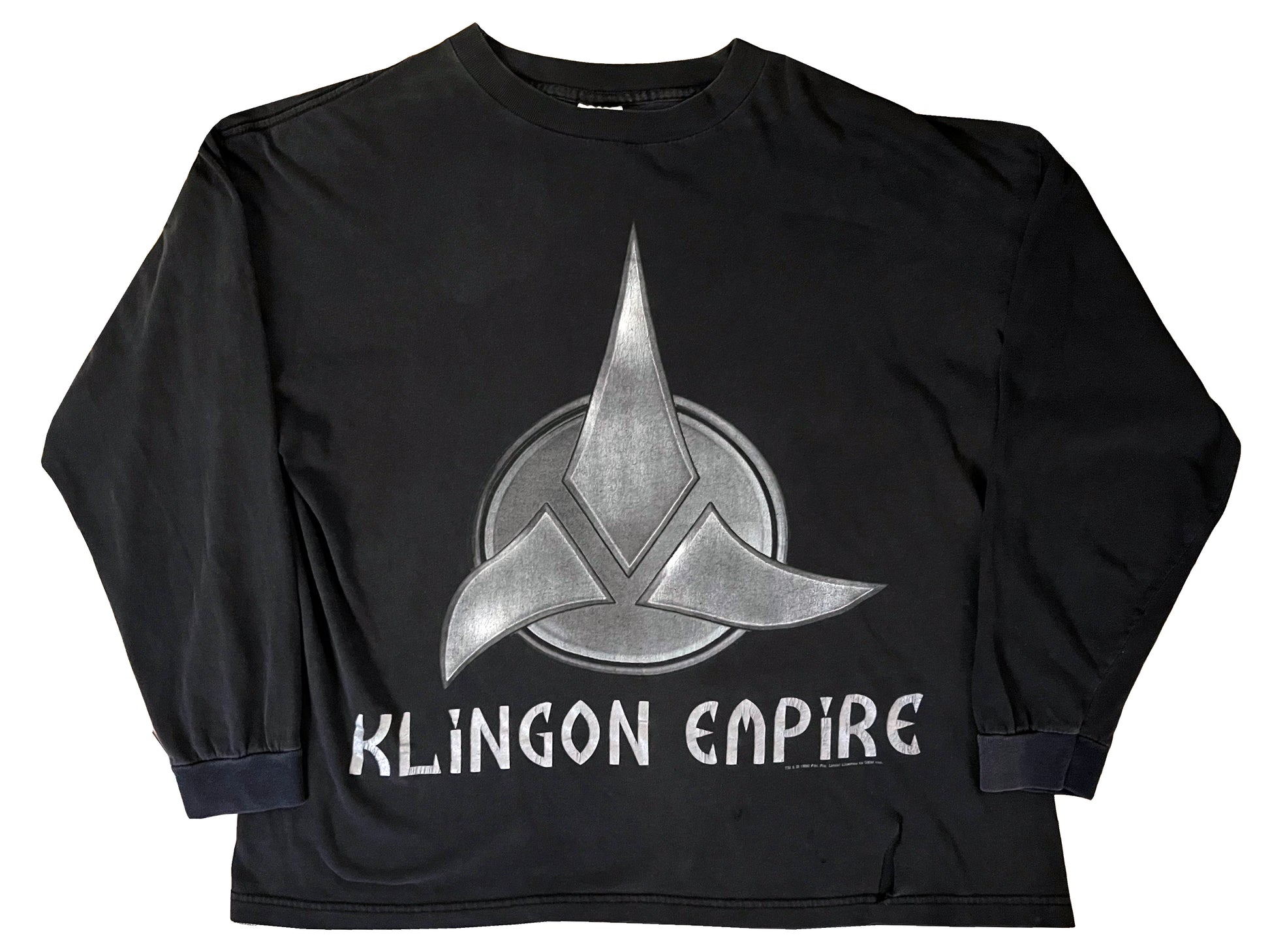 Vintage Star Trek 'Klingon Empire' B lack L/S Shirt