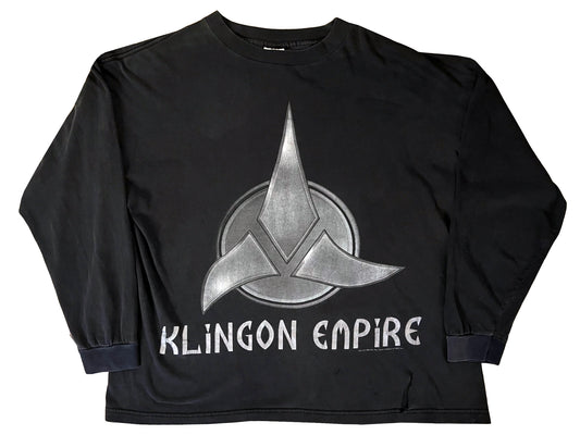 Vintage Star Trek 'Klingon Empire' B lack L/S Shirt