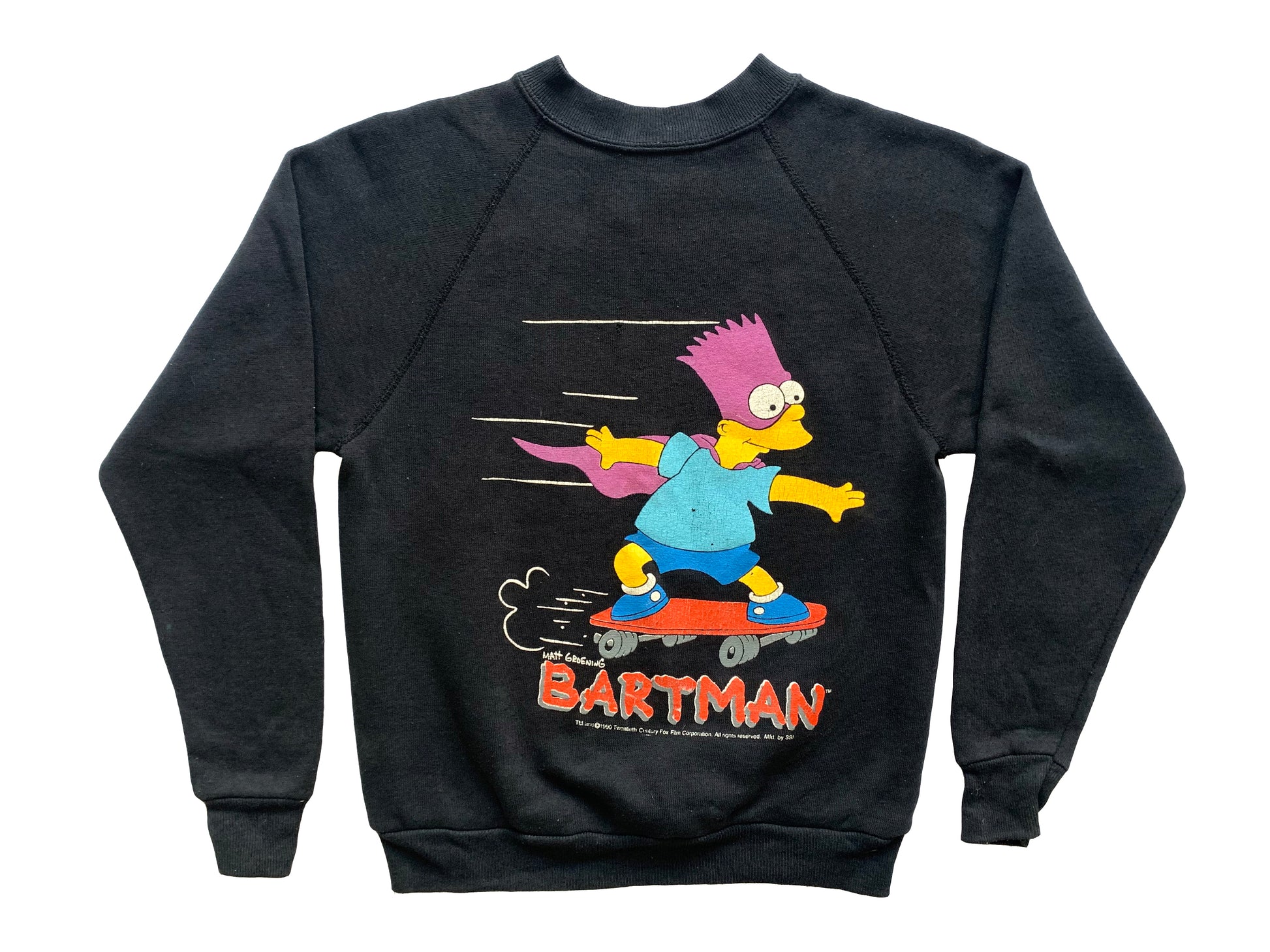 Vintage The Simpsons Bartman Black Sweatshirt 90s cartoon