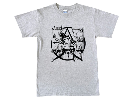 Assuck Grey T-Shirt Grind Core Punk