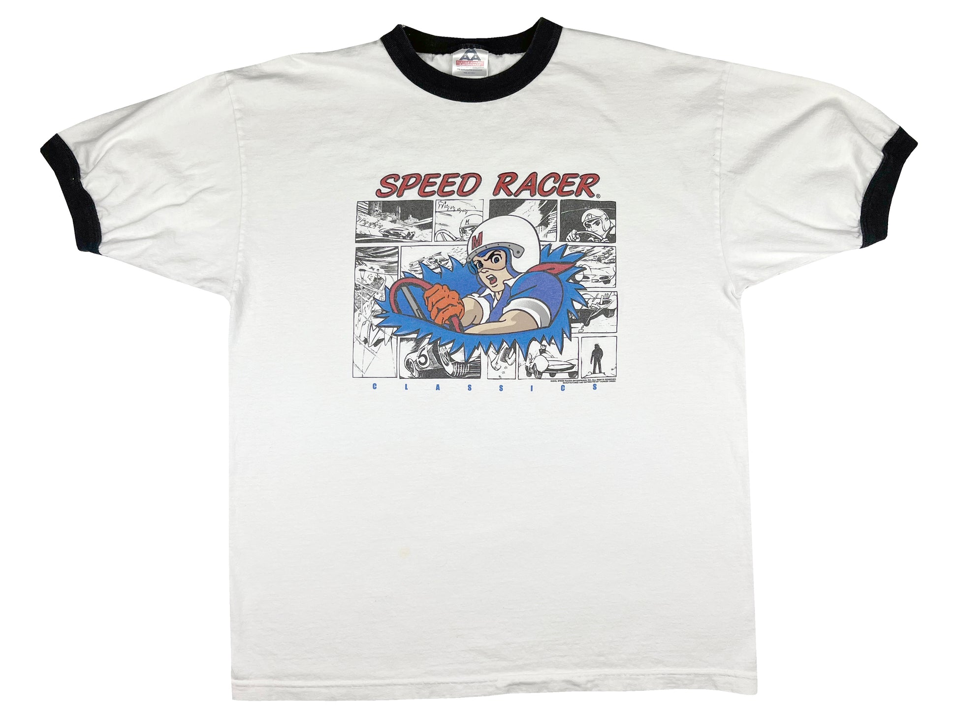 Vintage Speed Racer White Ringer T-Shirt