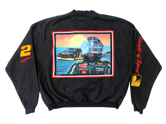 Vintage Rusty Wallace Art Wear Nascar Black Jacket