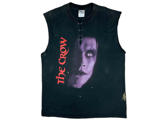 Vintage The Crow Thrashed Sleeveless Black T-Shirt Movie