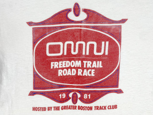 Omni Magazine 1981 Freedom Trail Road Race T-Shirt