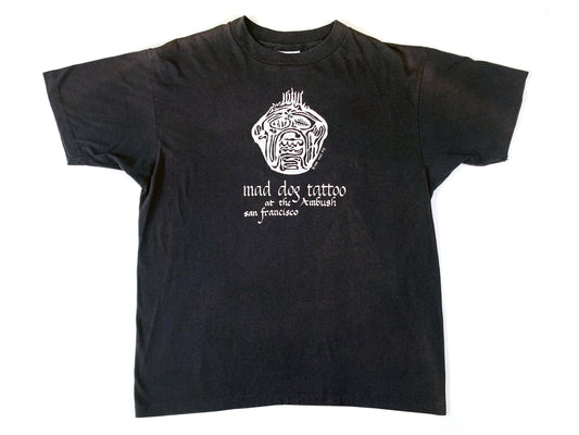 Vintage Mad Dog Tattoo San Francisco Black T-Shirt