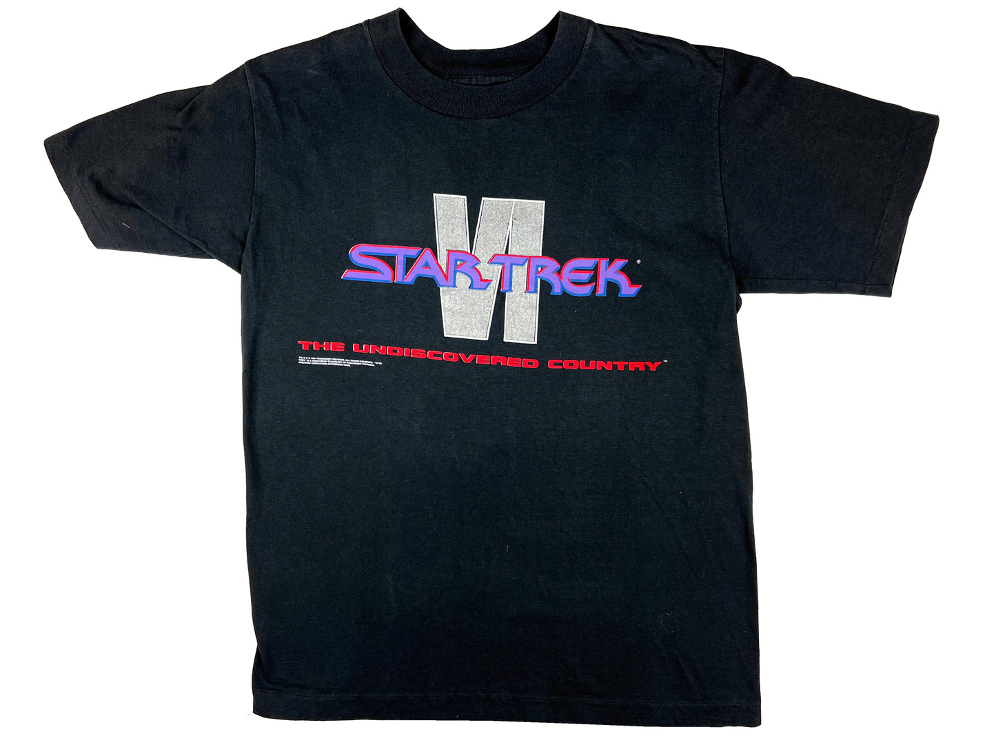 Vintage Star Trek VI 'The Undiscovered Country' Movie Black T-Shirt