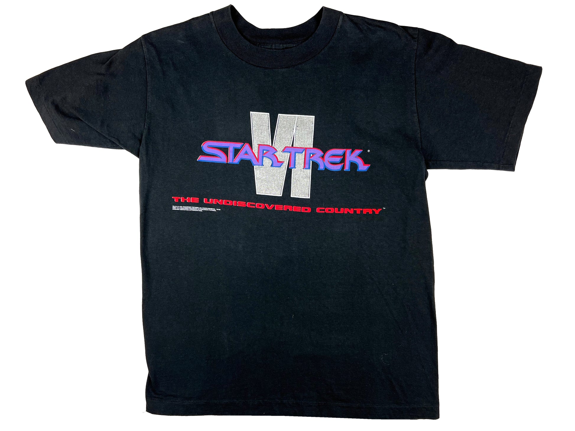 Vintage Star Trek VI 'The Undiscovered Country' Movie Black T-Shirt