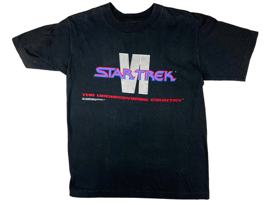 Vintage Star Trek VI 'The Undiscovered Country' Movie Black T-Shirt