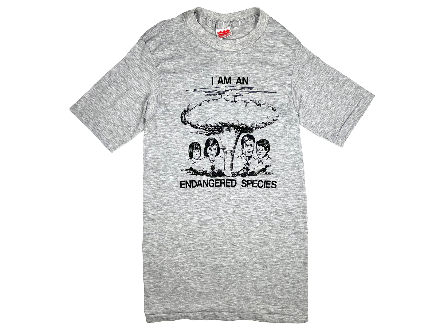 Vintage I Am An Endangered Species Grey T-Shirt