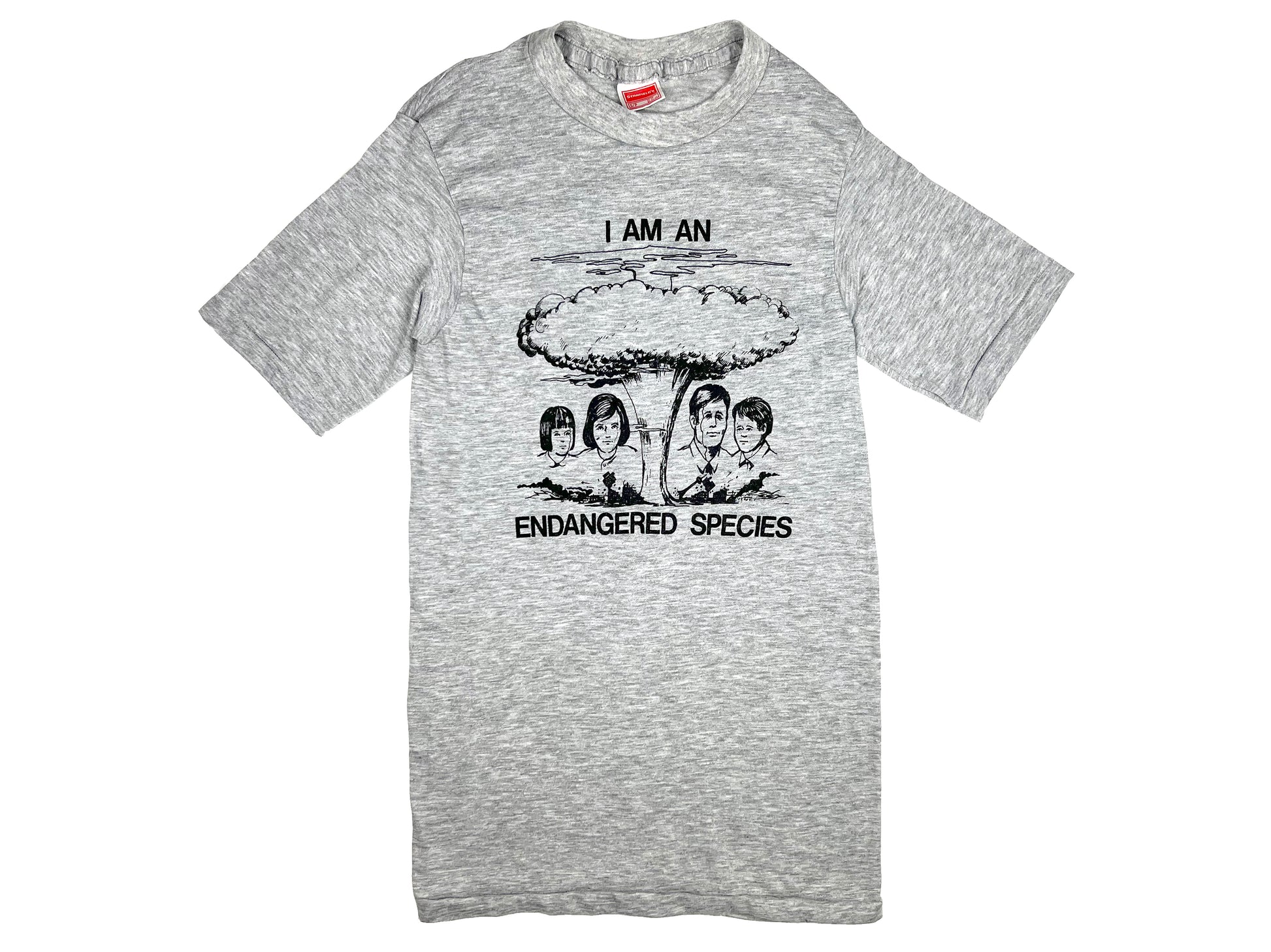 Vintage I Am An Endangered Species Grey T-Shirt