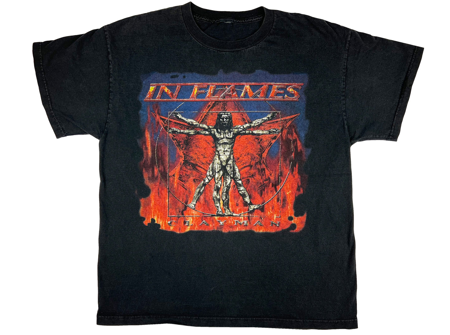 Vintage In Flames 'Clayman' Black T-Shirt