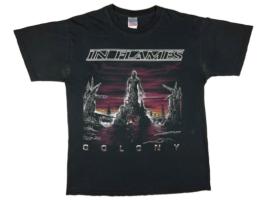 Vintage In Flames "Colony' Black T-Shirt Death Metal band 90s y2k