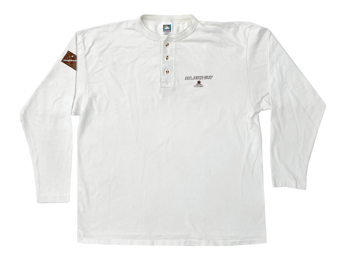 Vintage Mr. Nice Guy Movie Promo White Henley 90s Action Jackie Chan