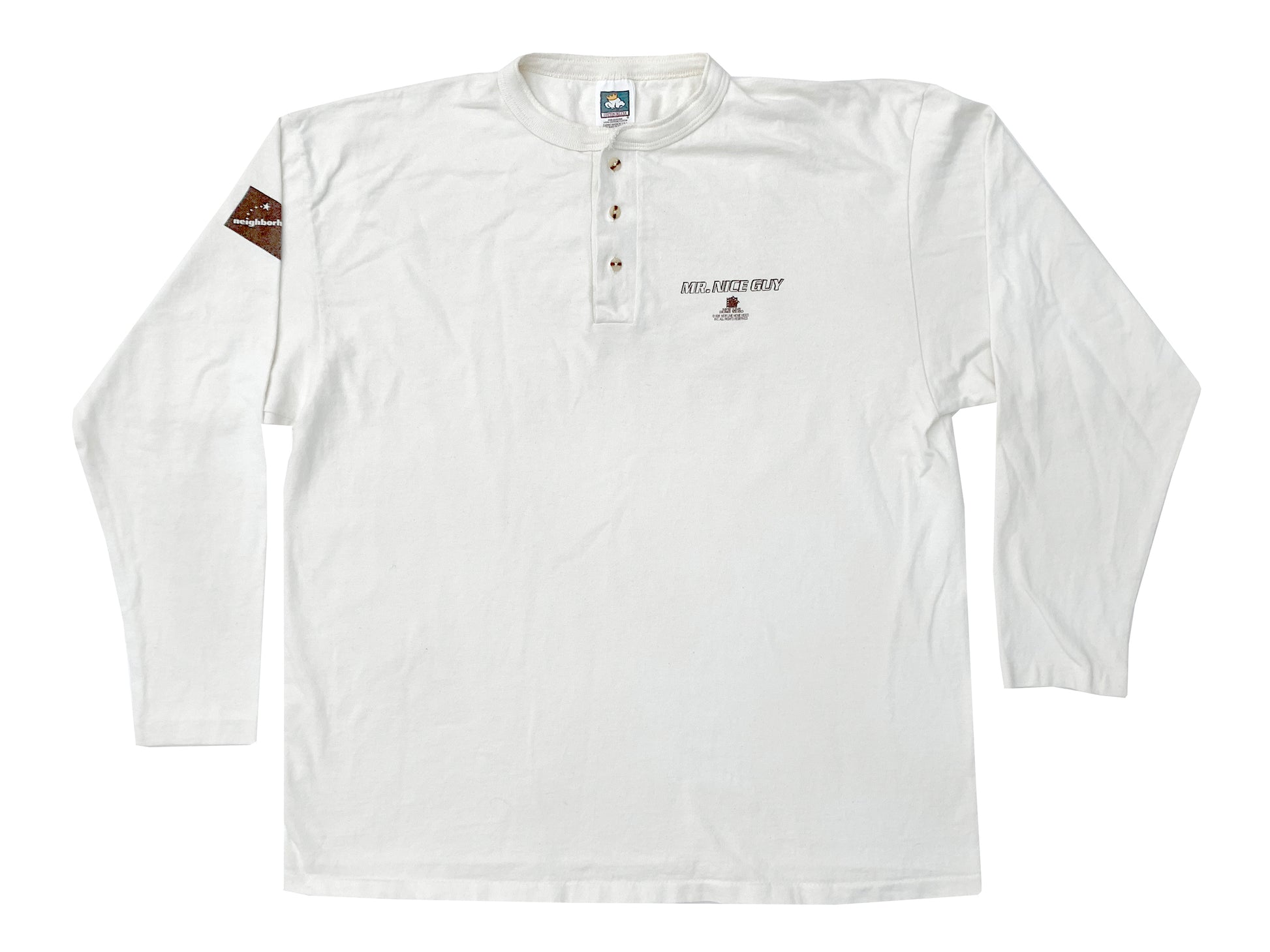 Vintage Mr. Nice Guy Movie Promo White Henley 90s Action Jackie Chan