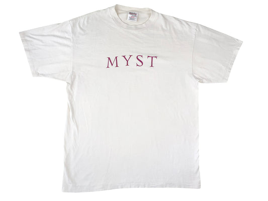 Vintage Myst White T-Shirt PC Game RPG Video game 90s