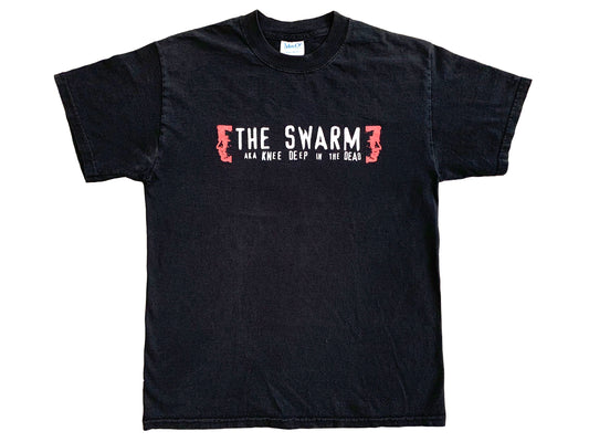 Vintage The Swarm aka Knee Deep In The Dead No Idea Records Black T-Shirt Grindcore Harcdore Punk 90s y2k