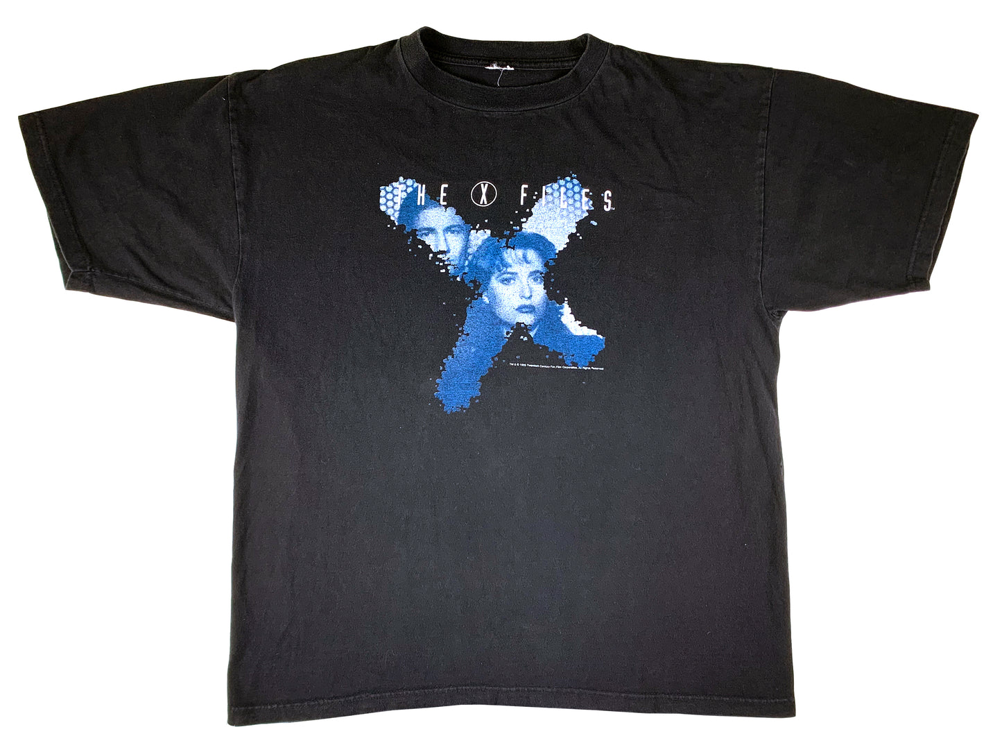 Vintage The X-Files 1995 Black T-Shirt TV Show 90s Horror Sci-Fi Science Fiction