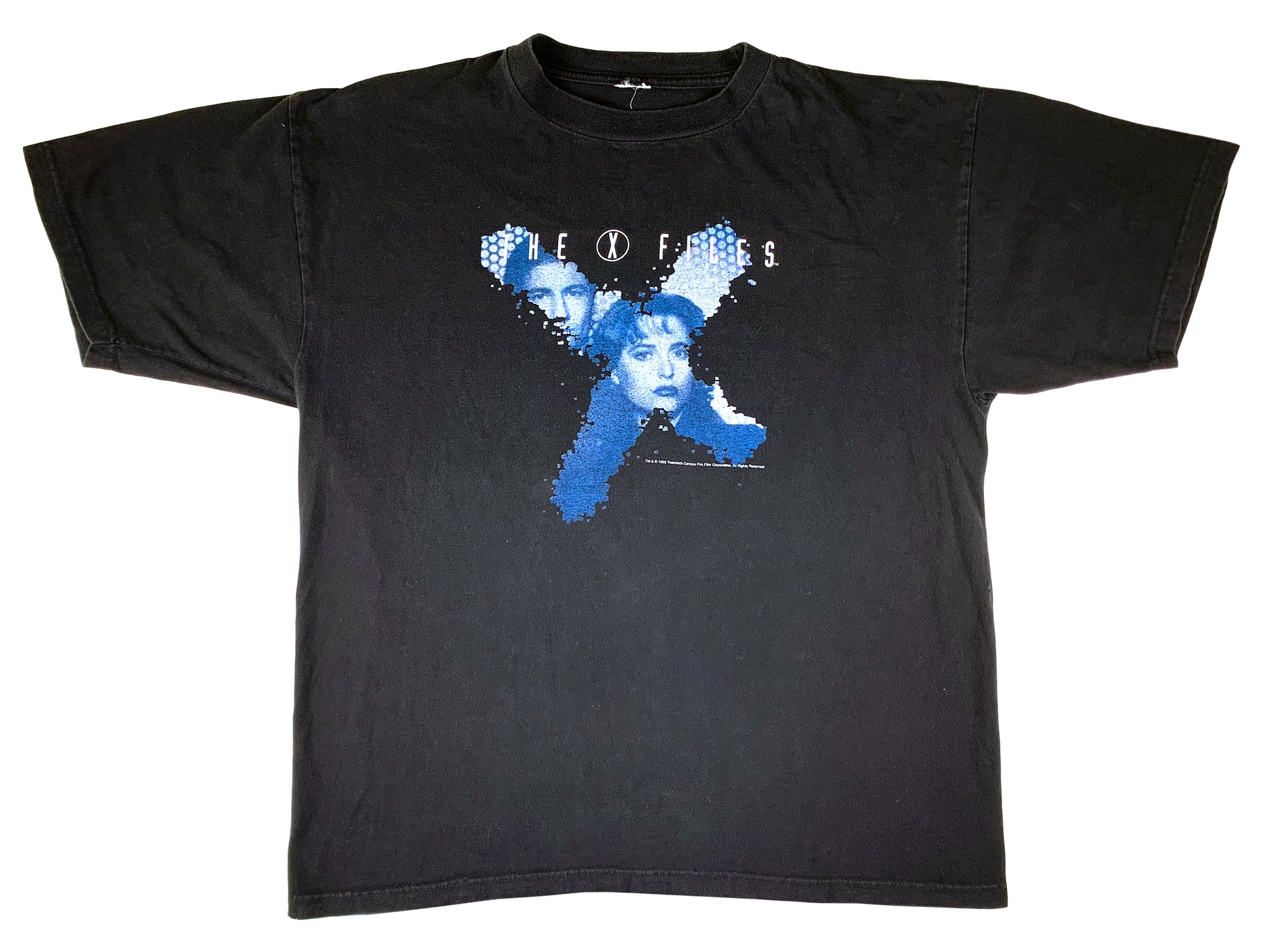 Vintage The X-Files 1995 Black T-Shirt TV Show 90s Horror Sci-Fi Science Fiction