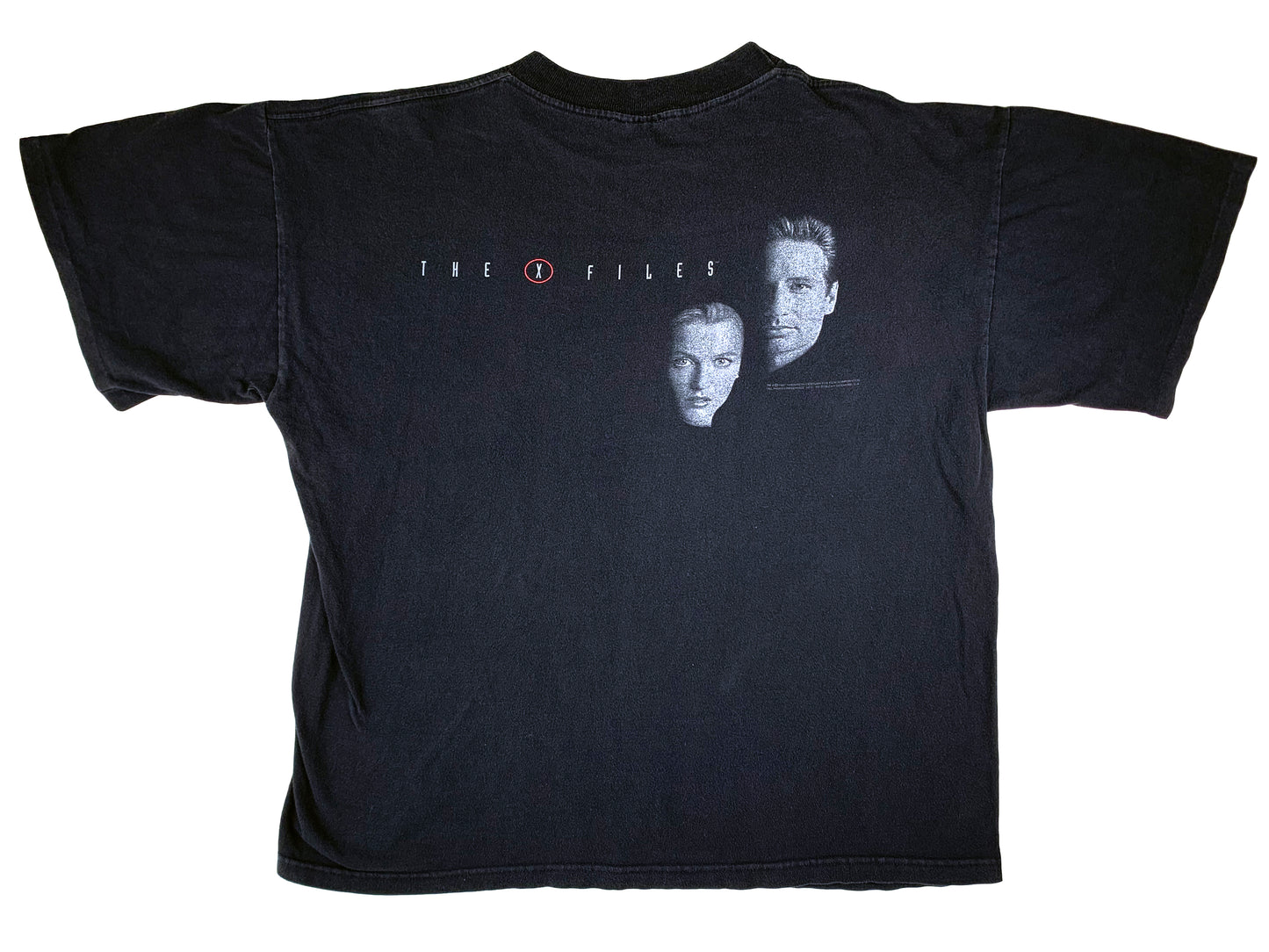 Vintage The X-Files 'Faces' Black T-Shirt 90s TV Show Horror Sci-Fi Science Fiction
