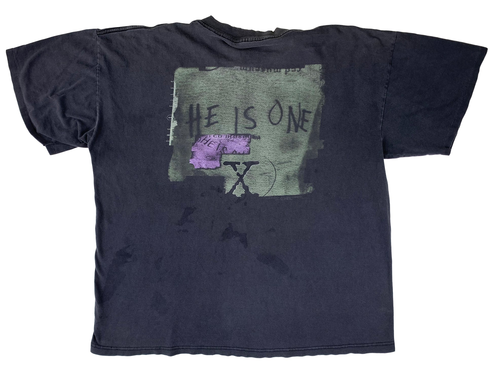 Vintage The X-Files 'He Is One' Black T-Shirt TV Show Horror 90s Sci-Fi Science Fiction