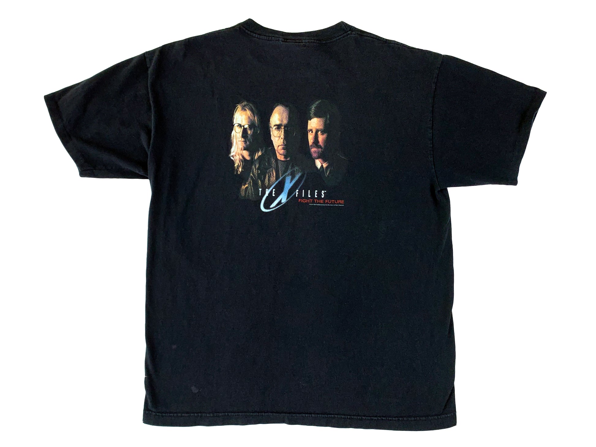 Vintage The X-Files 'The Lone Gunmen' Black T-Shirt TV Show Horror Science Fiction 90s