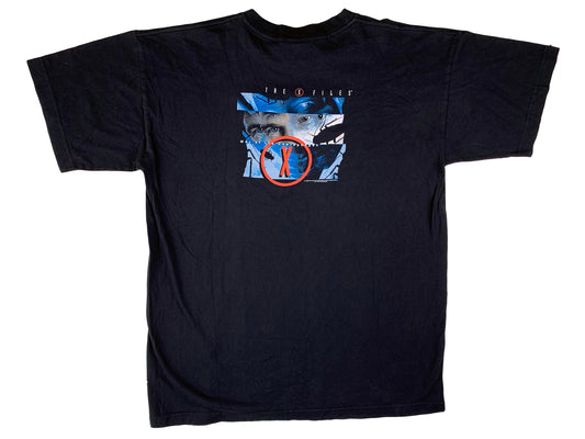 Vintage The X-Files 'War of the Coprophages' Black T-Shirt 90s TV Show Horror Sci-Fi Science Fiction