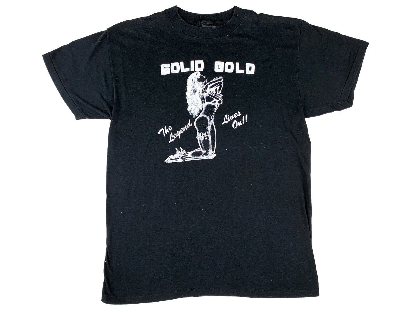 Thee Dollhouse Solid Gold Club Black T-Shirt Strip Club 