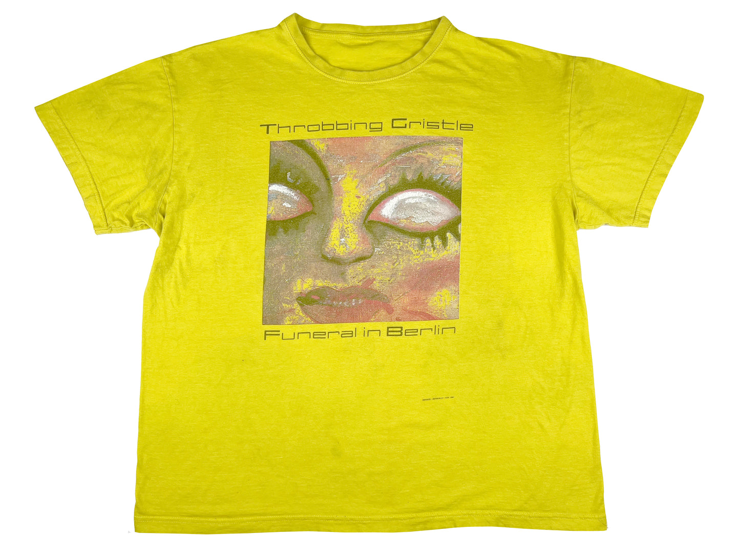 Throbbing Gristle 'Funeral in Berlin' Yellow T-Shirt