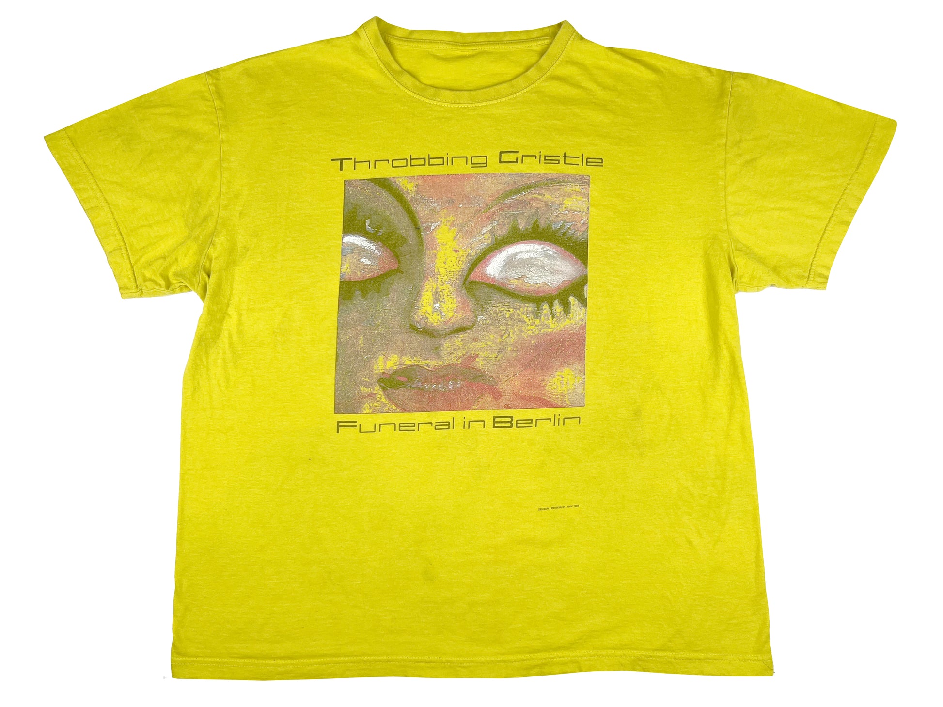 Throbbing Gristle 'Funeral in Berlin' Yellow T-Shirt