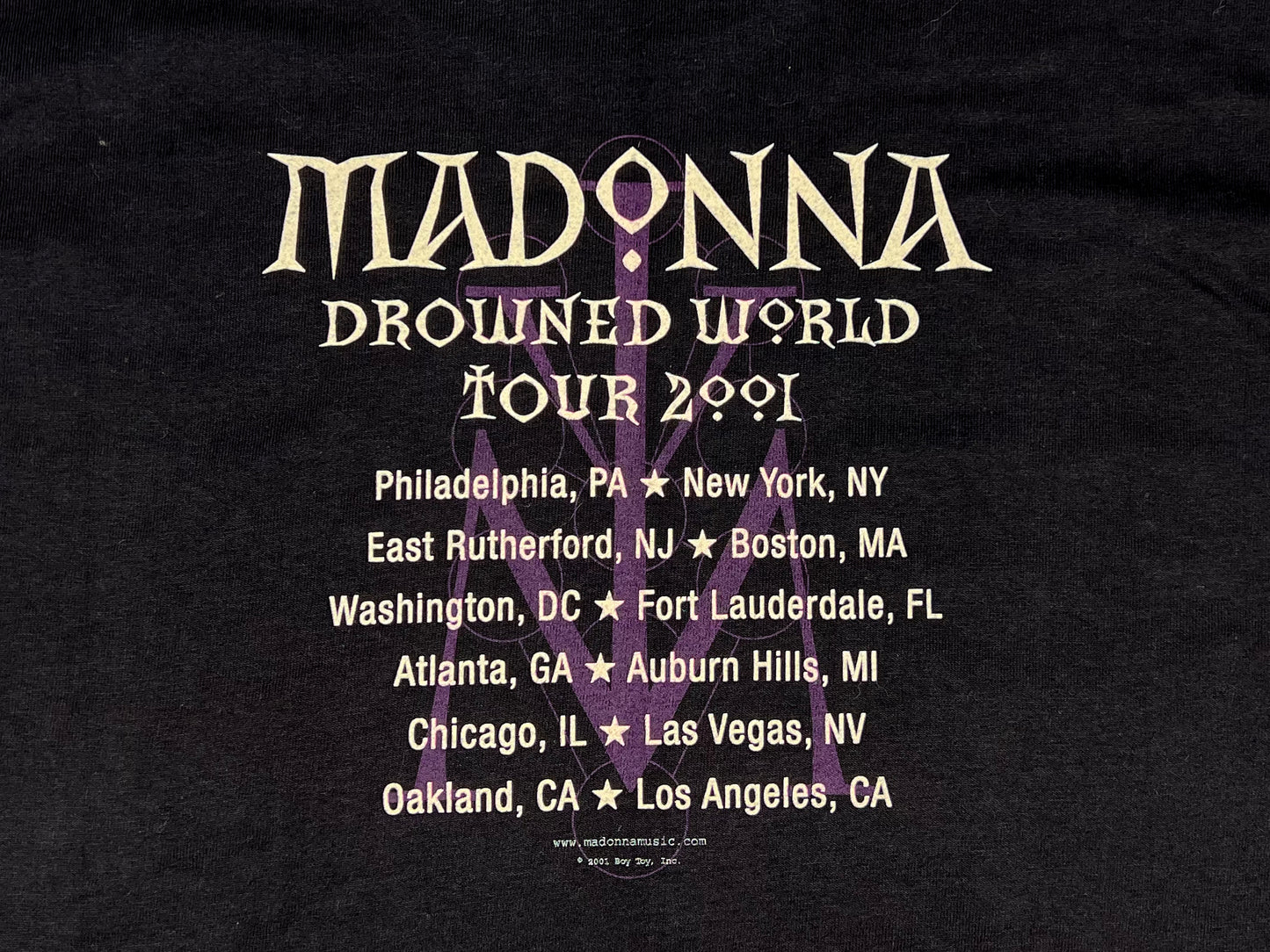 Madonna 'Drowned World Tour' 2001 T-Shirt
